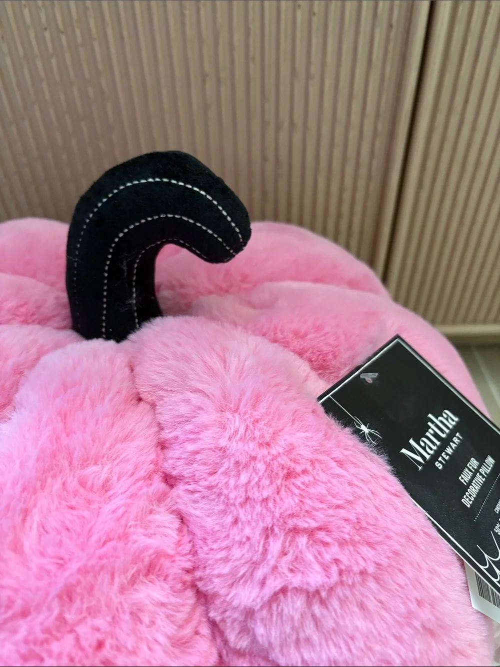 Martha Stewart Pink Plush pumpkin pillow
